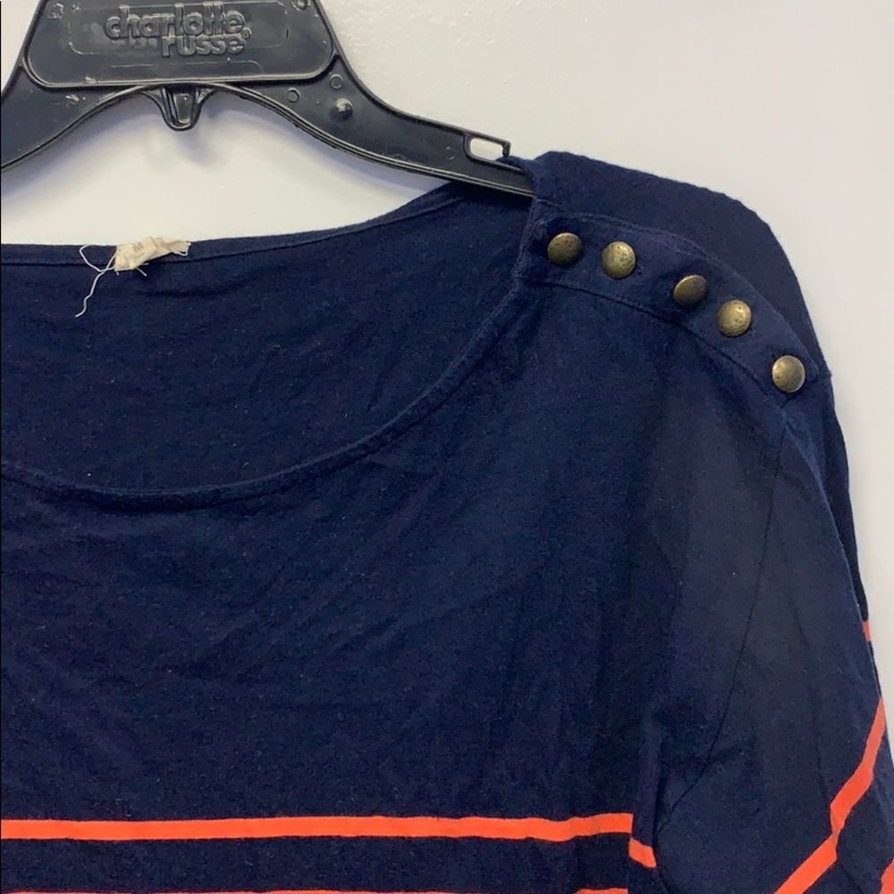 J. Crew stripped top with accent buttons - Picture 3 of 4